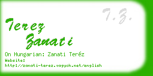 terez zanati business card